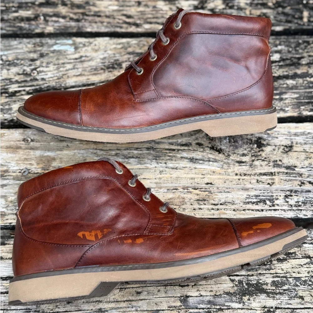 Sperry Top-Sider Commander Men's Sz 13 Brown Leather Oxford Chukka Boots T9